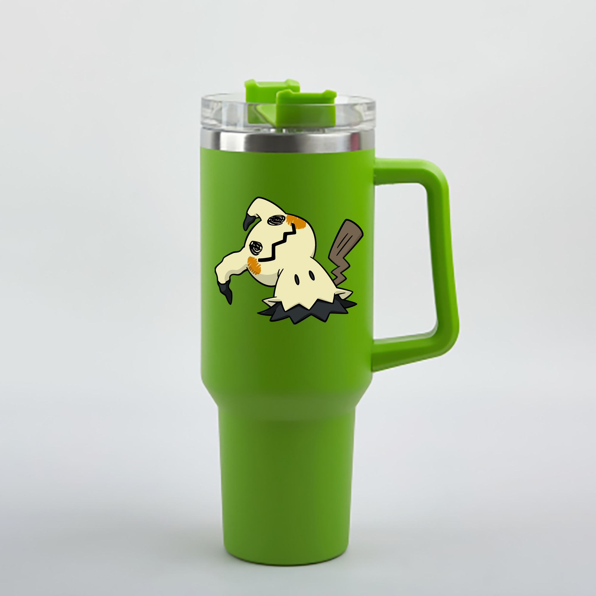 （画像用） ポケットモンスター Pokémon 1200mL車用タンブラー - クリスタルステッカー（プラスチックストロー付き）